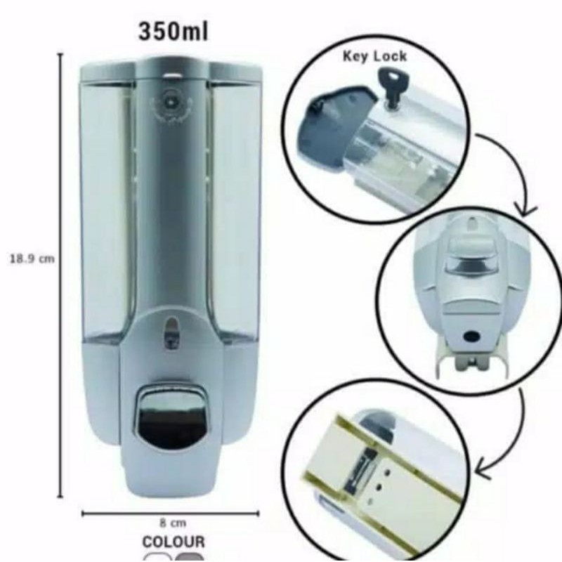 Dispenser Sabun Cair / Dispenser Tempat Sabun Cair / Touch Soap Single Silver