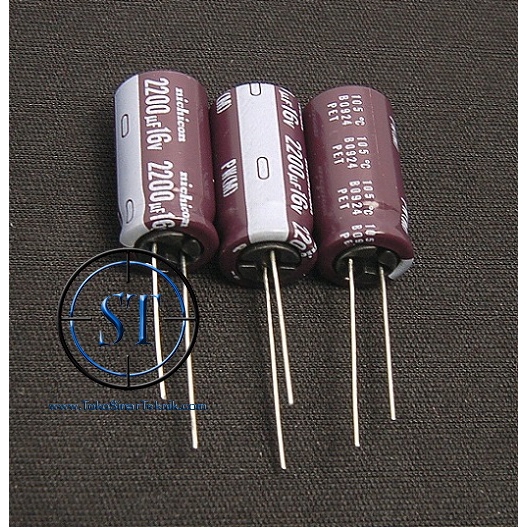 Elco Elko Kapasitor Capacitor 2200/16 2200uF/16 2.200/16V 2,200/16V 2,200uF/16 2,200uF 16v 2200 Mikro 16v ORIGINAL ASLI ISI FULL