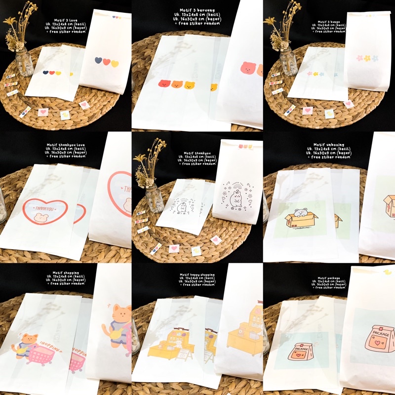 

[FREE STIKER] Amplop Packingan Olshop Lucu warna putih dan motif motif unik / Packaging Amplop / amplop putih / amplop olshop / packaging lucu / amplop lucu / amplop motif / packaging amplop olshop