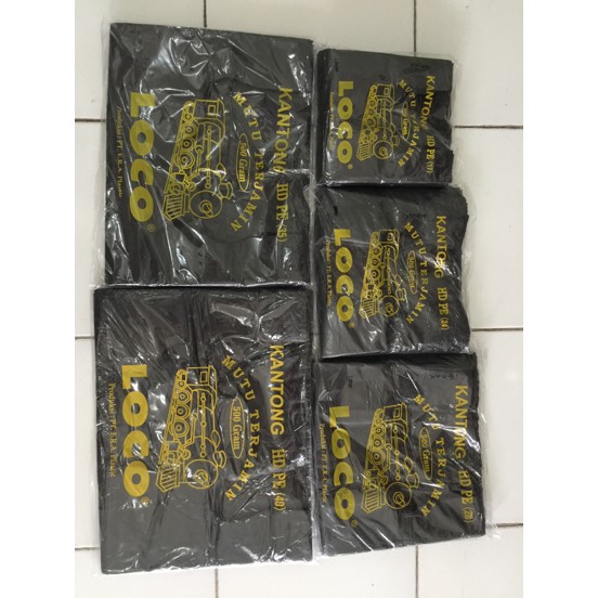 KANTONG PLASTIK Kresek LOCO Hitam TEBAL ukuran 17 24 28 35 40