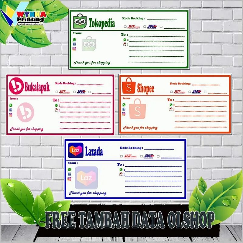 

Label pengiriman stiker pengiriman Marketplace