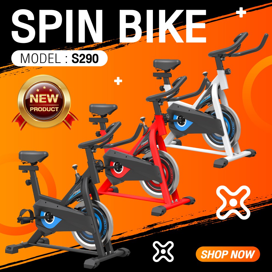 htd sepeda statis spin bike cardio alat olahraga fitness s 290