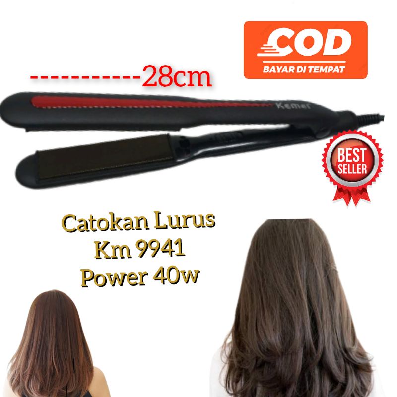 Alat mesin Catok Rambut Kemei Lurus Curly Km 9941 Murah