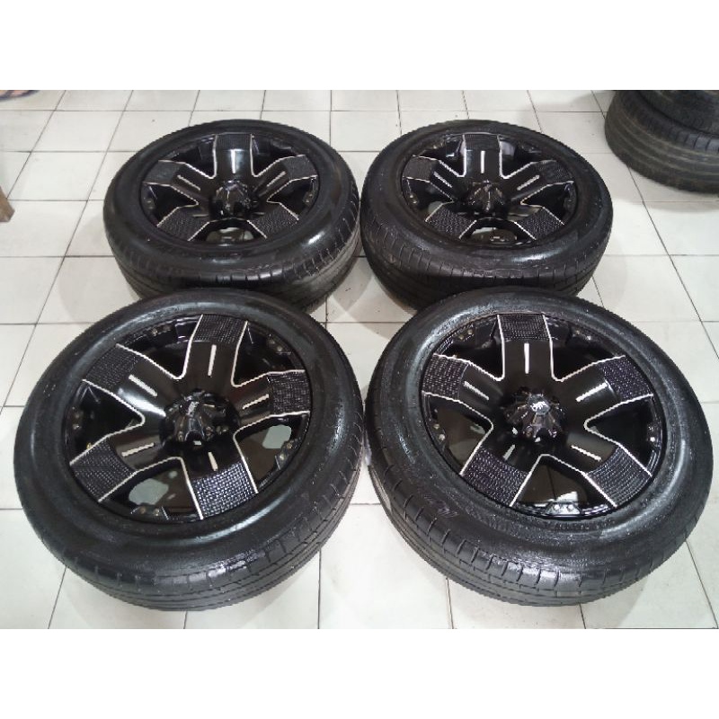 velg bekas racing xd series ring 20 +ban 275 55 R20 lebar 9 et 25 pcd 6x139 fortuner pajero balezer 