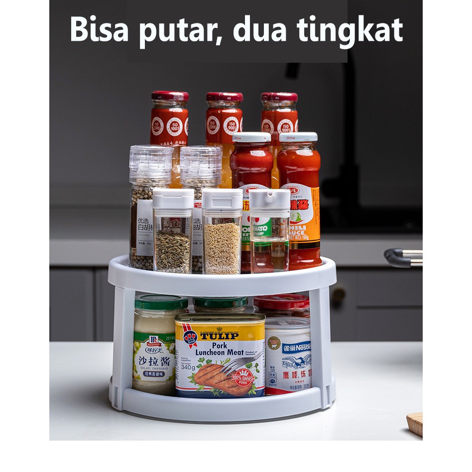 Rak Dapur Rak Bumbu Dapur  Susun Putar Rak Bumbu Putar Serbaguna