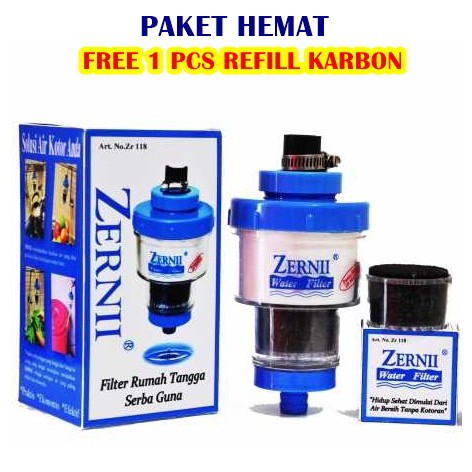 (BISA COD) Paket Hemat Filter Air Zernii Water Filter Penyaring Penjernih Kran Air Filter Kran Air