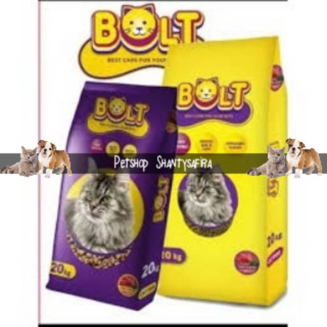 MAKANAN KUCING BOLT TUNA BENTUK IKAN /DONAT / SALMON 20KG /20 KG KHUSUS GRAB GOJEK