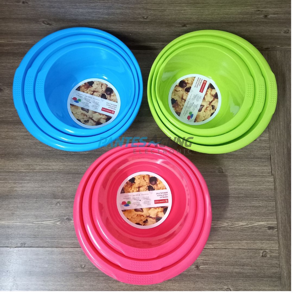 Maspion Baskom Plastik - Chef Bowl Set Isi 3 pcs