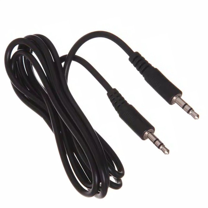 [AUX BLACK] Kabel Aux Audio Cable 3.5mm Male to Male / Colokan Kabel Aux to HP / Colokan Kabel HP ke