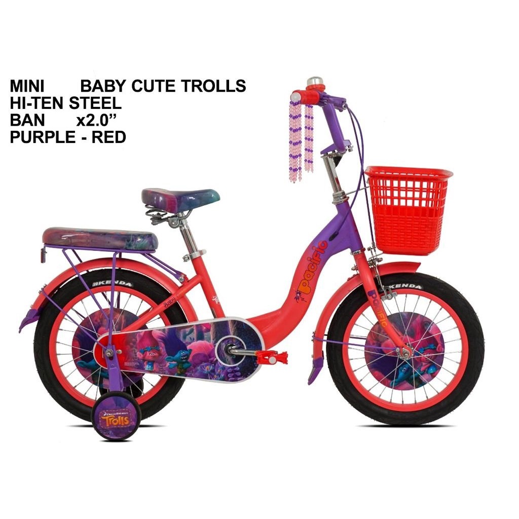 Sepeda mini 16 pacific Baby cute trolls