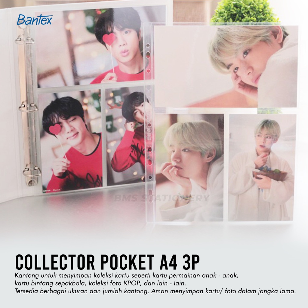 Bantex Collector Photocard Sleeve 3P A4 5 Lembar