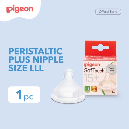 Pigeon Dot Bayi Nipple Soft Touch Peristaltic Plus Wide Neck S,M,L,LL, LLL kemasan box 1pc, 2pc dan blister 3pc