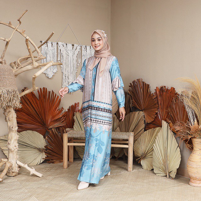 READY STOCK Rinjani Family Set Ethnic Blue MOM &amp; DAD