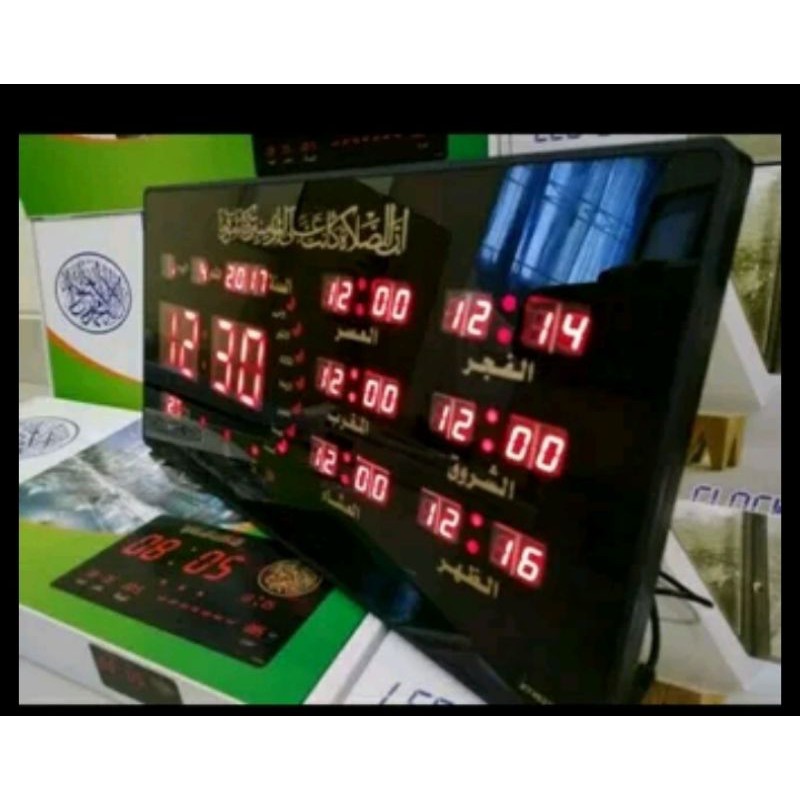 JAM DIGITAL ADZAN Jadwal Sholat Update Otomatis XY4622Y1 XY4622Y2 TNT 2019 Suara Adzan 5 Waktu Sjolat