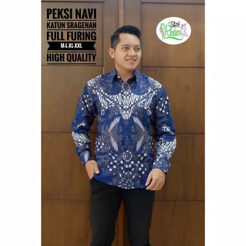 Agen Peksi Navy Batik Pria Kekinian Biru Dongker Primisima Full Furing Sragenan Solo Eksklusif Modern 8GZJmrs8wrmzb