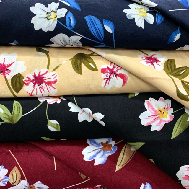 Kain Katun Jepang Motif Bunga