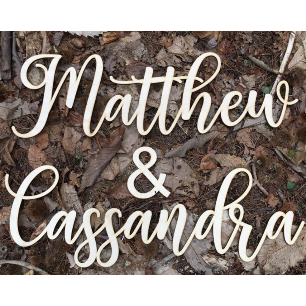 termurah wedding backdrop sign / backdrop sign kayu / tulisan kayu / nama kayu