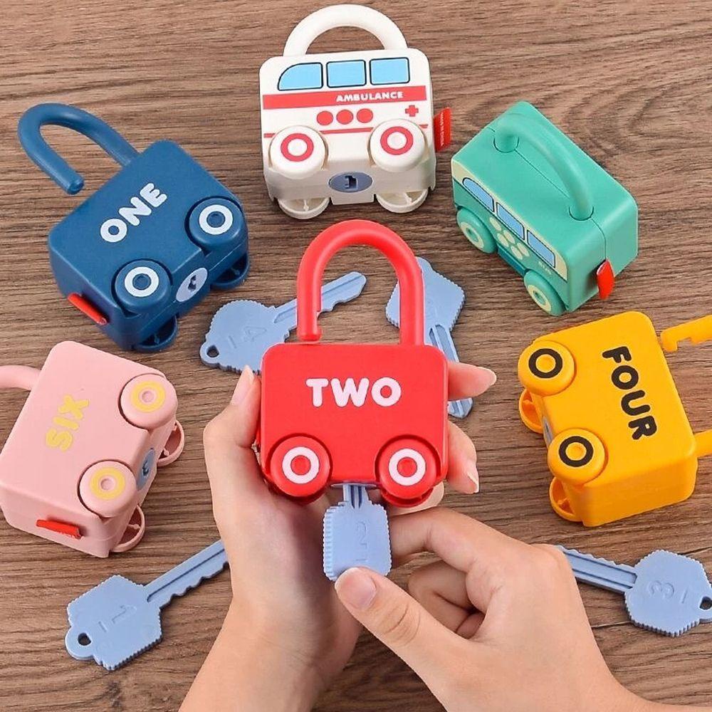 Quinton Keys Matching Toy Colorful Number Matching Mainan Edukasi Dini Sensory Car Toys Keys Car Toy