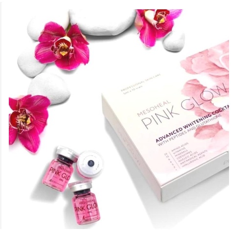 Ecer PINK GLOW Mesoheal Serum Advanced Whitening Cocktail Glowing Ori