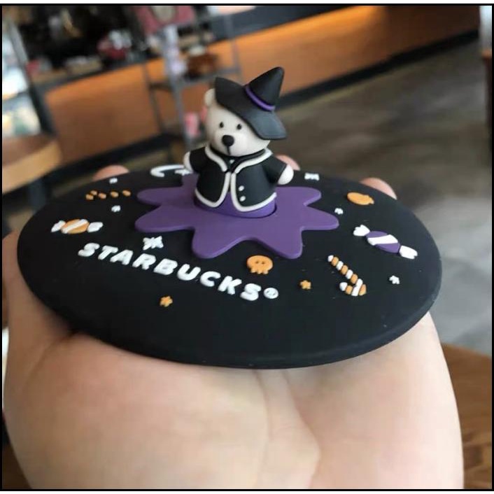 Mug Gelas - Starbucks Bearista Cup Lid, Tutup Gelas Silicone Starbucks Original