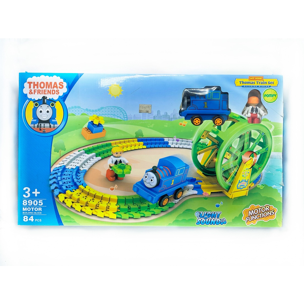Mainan Anak Thomas Train Set Building Blocks 84pcs Motor Functions