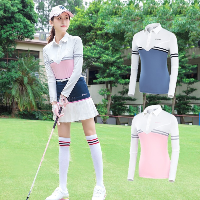 PREORDER Kaos Wanita Golf Pakaian Seragam Tim Golf Rok Set Baju Pendek Musim Panas Wanita