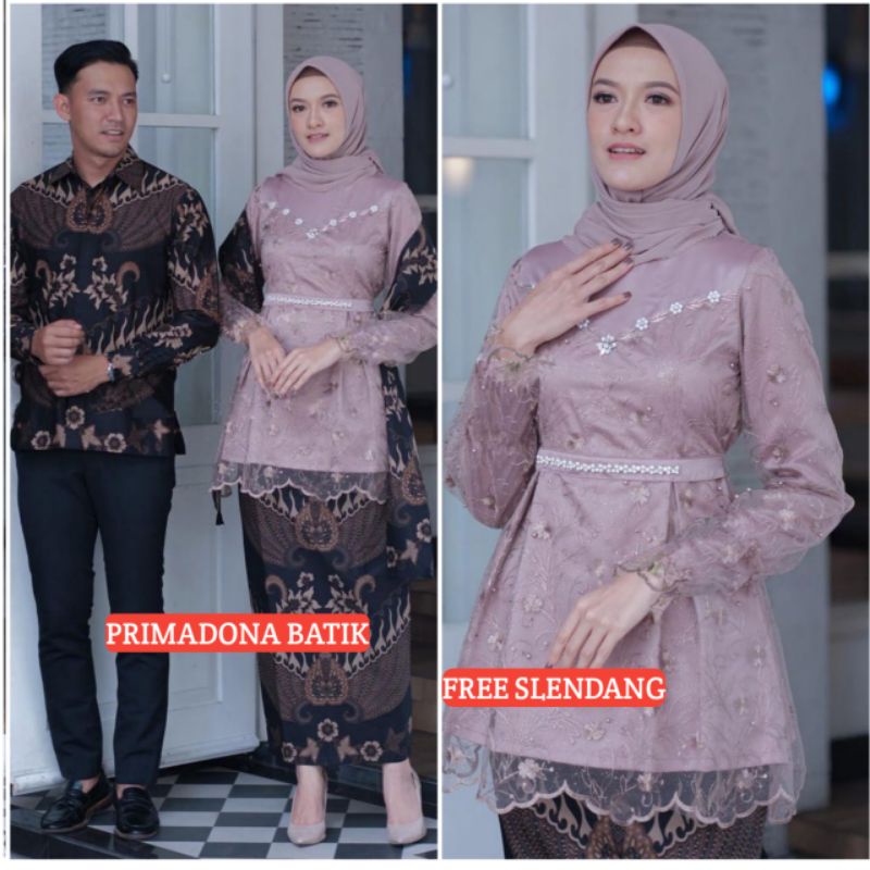 Couple Kebaya Modern Baju Wisuda Tunangan Lamaran Terbaru Baju Batik Brokat Couple arunika