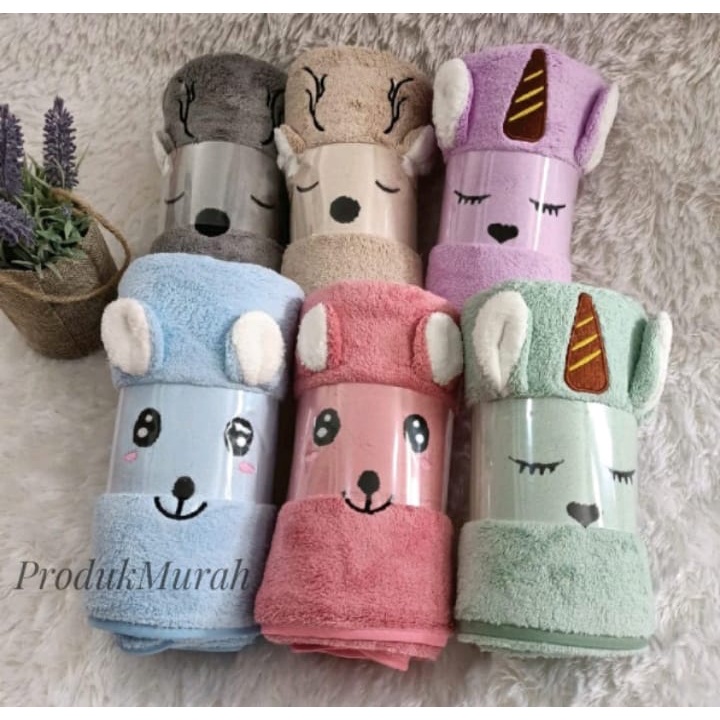 Handuk bayi lembut  Microfiber 50X100 Handuk Microfiber Mata HK