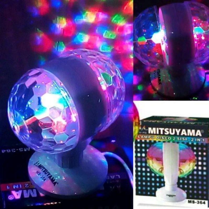 Lampu Disco Putar 2 Sisi 2 in 1 Mitsuyama Ms-364 // LAMPU DISCO MS-364 - BISA BAYAR DI TEMPAT (COD)