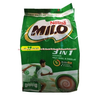 Milo Susu 3 In 1 Activ Go Polybag 35g 18sachet Susu Coklat Milo Bungkus Saset Millo Cokelat Chocolate Milk