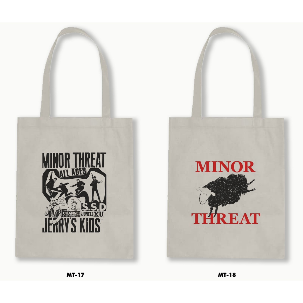 TOTE BAG BLACU - MINOR THREAT 01