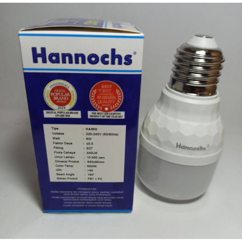 Hannochs Lampu Led /Bohlam Led Hannochs Vario 6watt