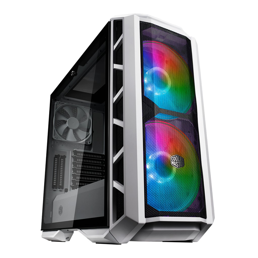 Cooler Master MasterCase H500P Mesh White ARGB + 2 Fan ARGB Mid Tower Case