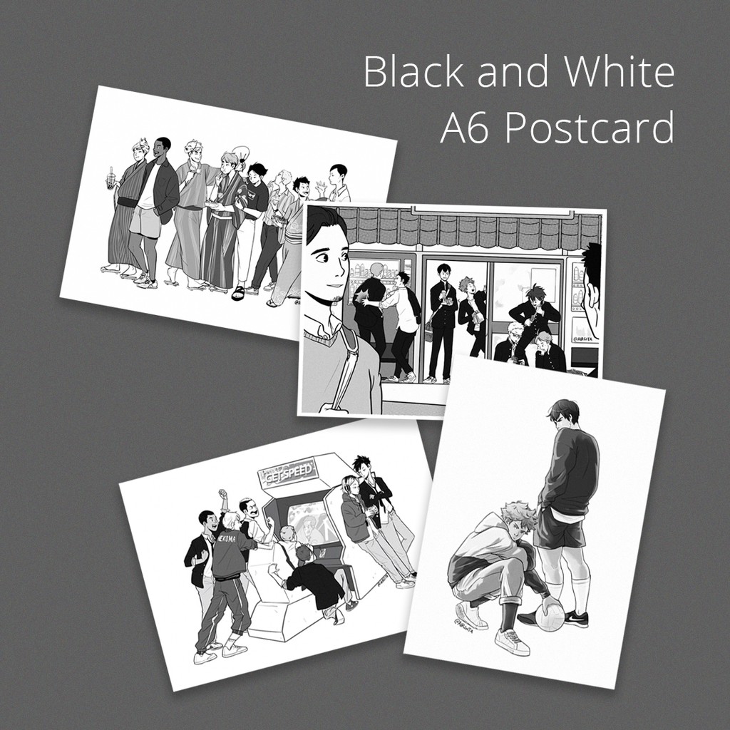 

Postcard Haikyuu (Black & White)
