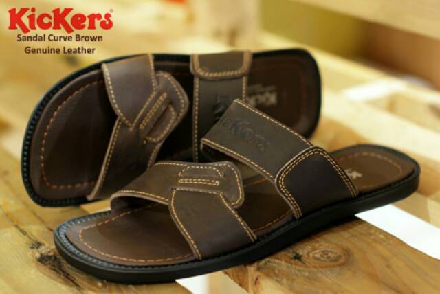 SANDAL KULIT ASLI KICKERS CURVE