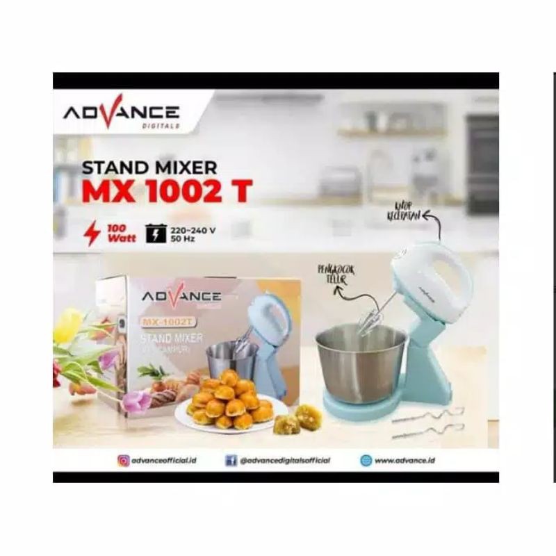 STAND MIXER COM MANGKOK STAINLESS ADVANCE MX 1002T