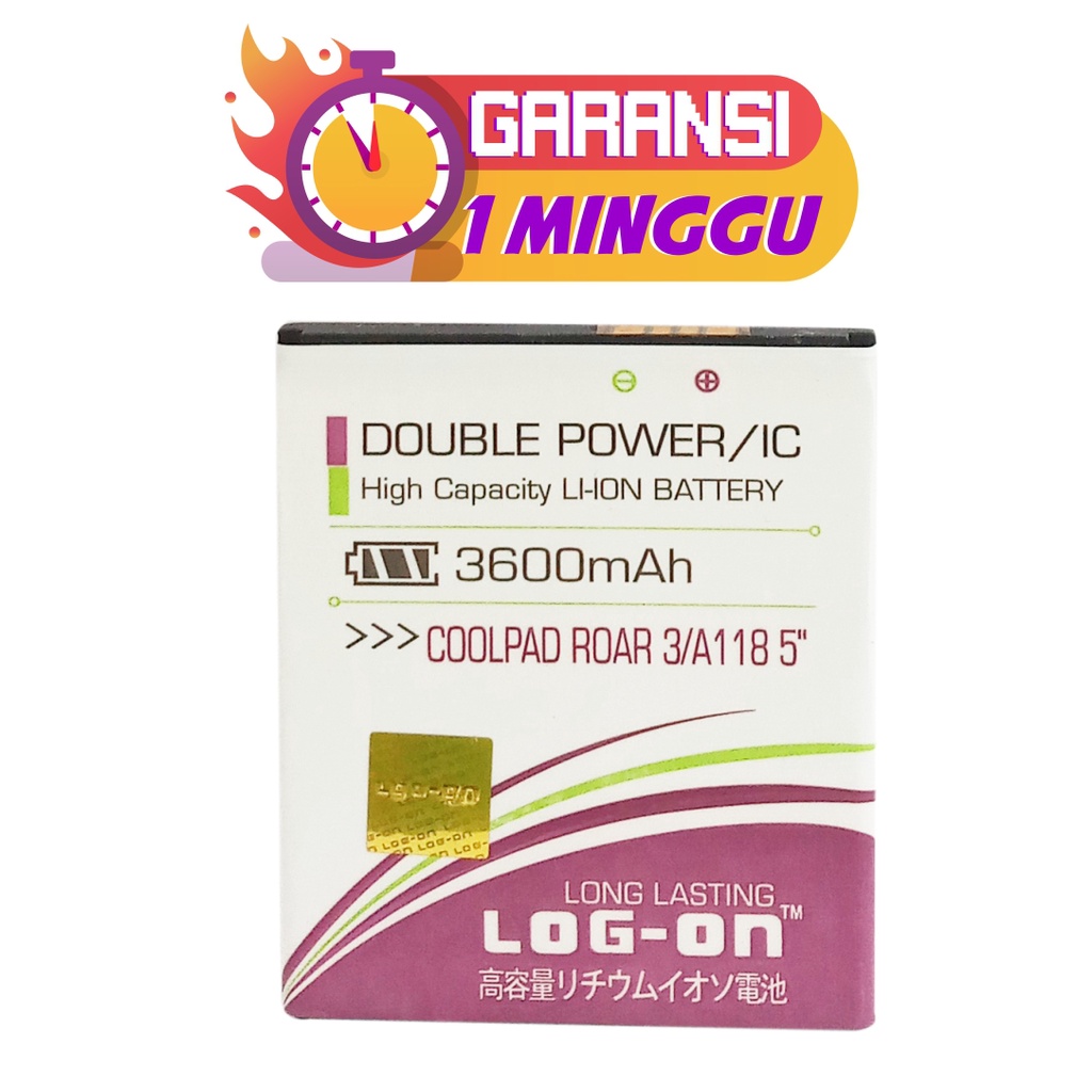 BATERAI LOGON COOLPAD ROAR 3 / A118 DOUBLE POWER LOG-ON
