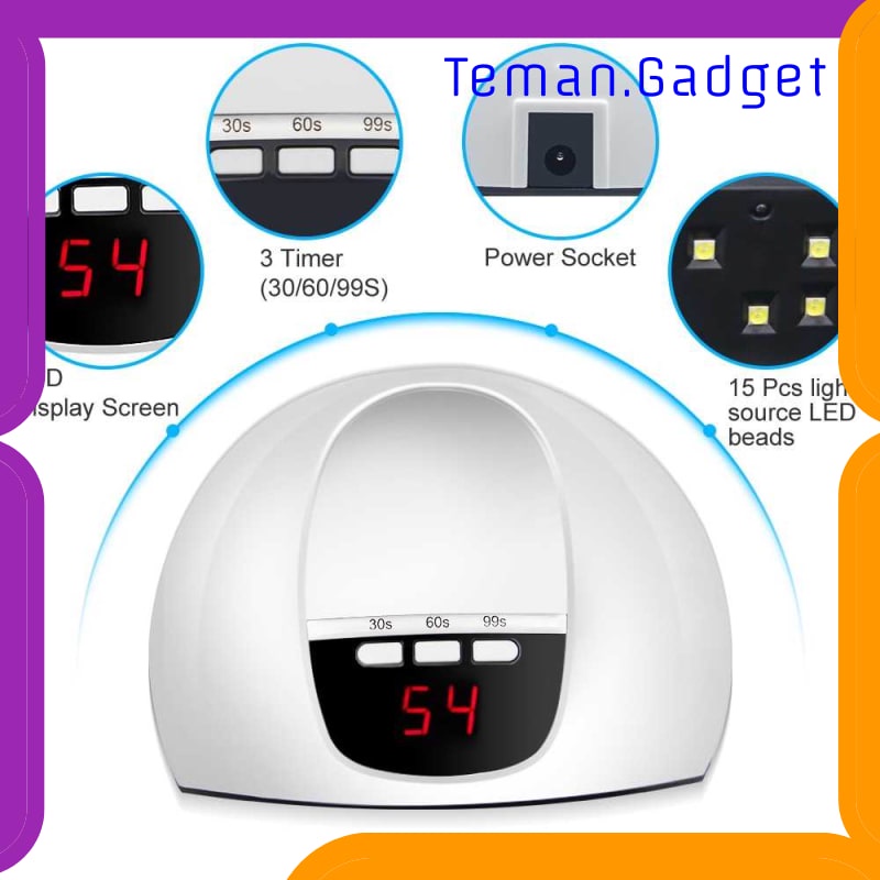 TG-FE196 LKE PENGERING KUTEK KUKU UV LED NAIL DRYER 54W - SUN-X5