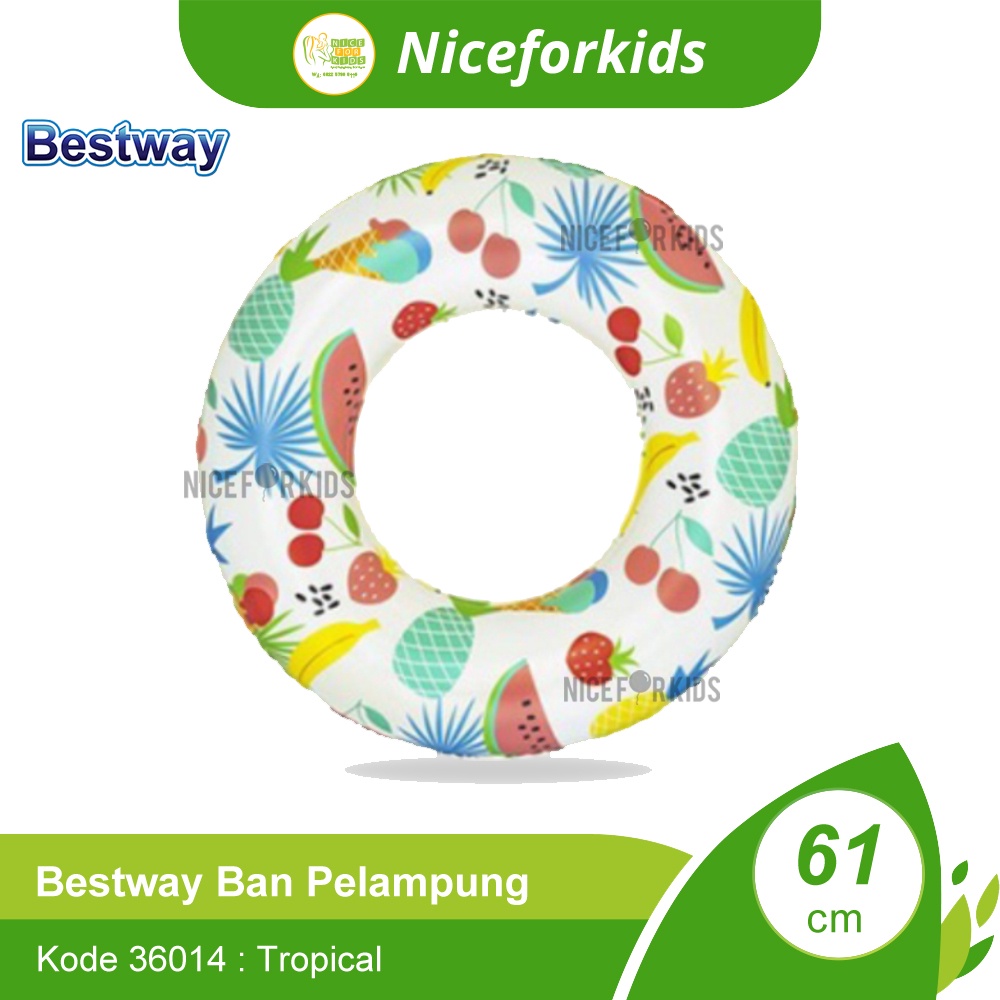 Bestway 36014 Ban Renang Bulat Ukuran 61cm Usia 3-6th / Ban Pelampung Renang Anak