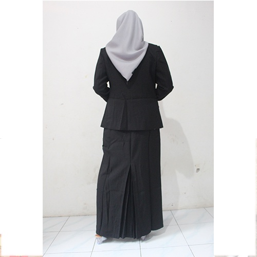 Blazer JUMBO 6L-7L-8L kode 013 kancing dua warna hitam setelan Rok Dan Celana-seragam Guru dan PNS-Pakaian Pemda terbaru-blazer terbaru