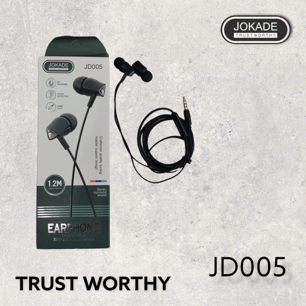 JOKADE JD005 Handsfree / Earphone / Headset Super Bass 3.5mm Built in