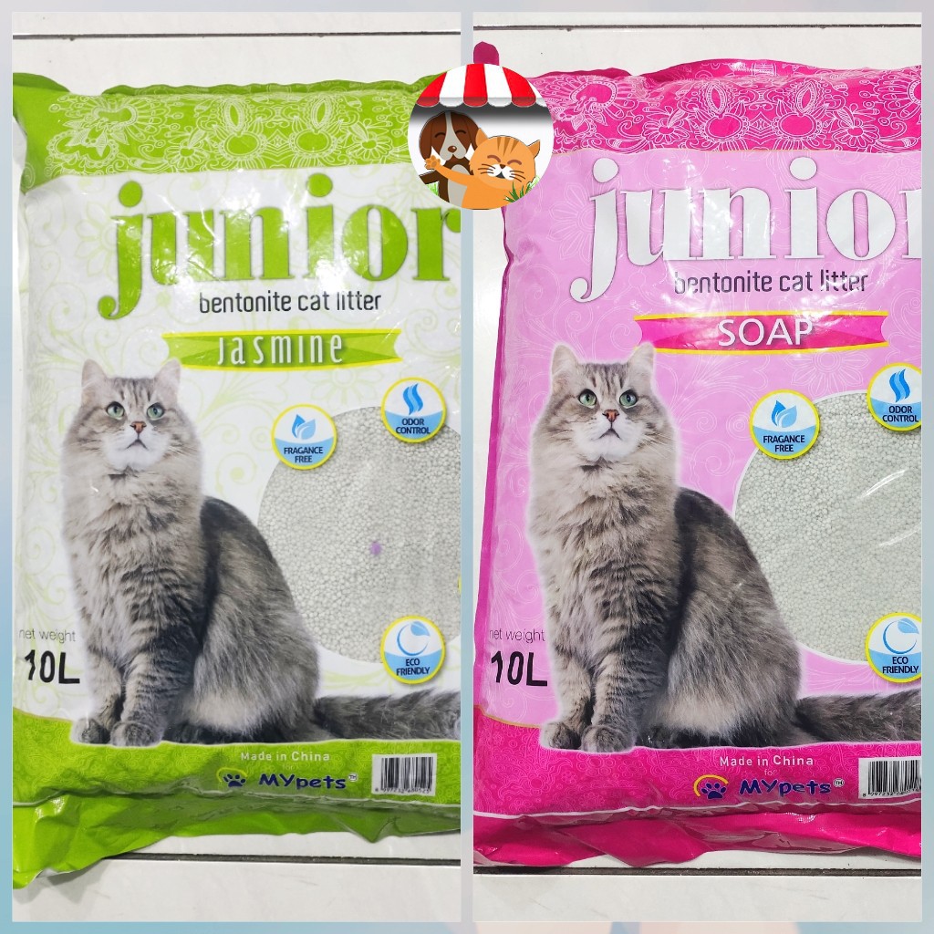 Junior - 10 Liter Pasir Gumpal Pasir Kucing Bentonite Pasir Wangi