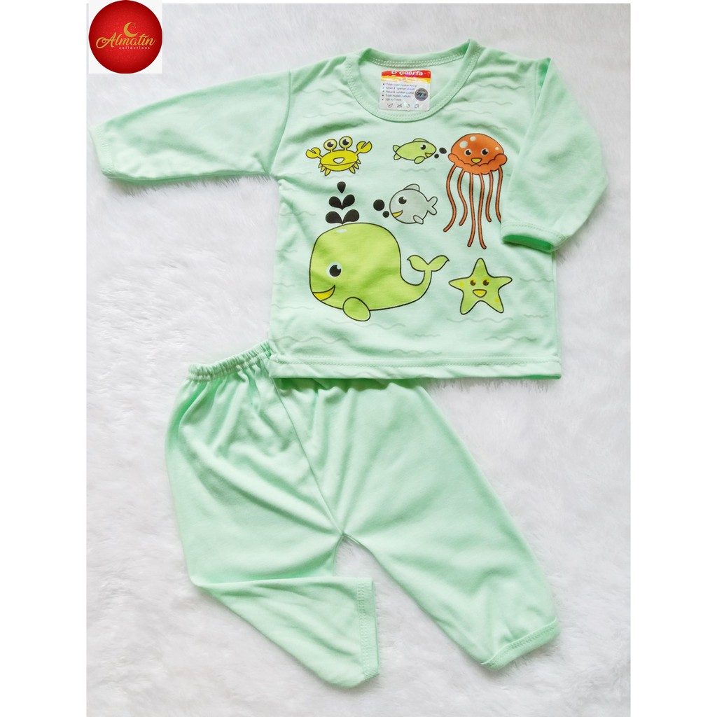 Baju Bayi SNI Tangan Panjang / Piama Baju Bayi Dapat 3 stel / SETELAN BAJU BAYI PANJANG 0 - 12Bulan