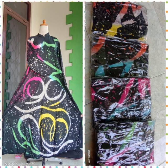 Gamis twill pelangi JK