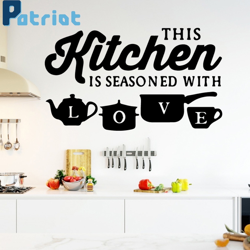 [ Fashion Waterproof PVC carved wall sticker decoration For Kitchen Restaurant home living room ]