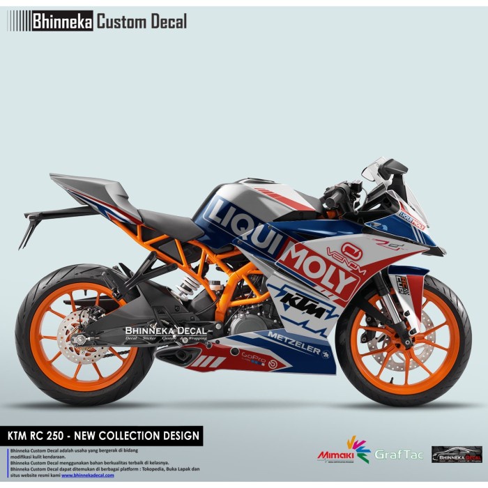 DECAL STICKER KTM RC LIQUI MOLY