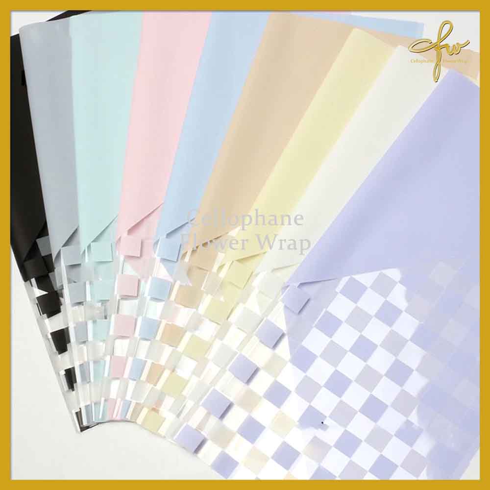 

Kertas Buket Square Stripe Cellophane Flower Wrapping