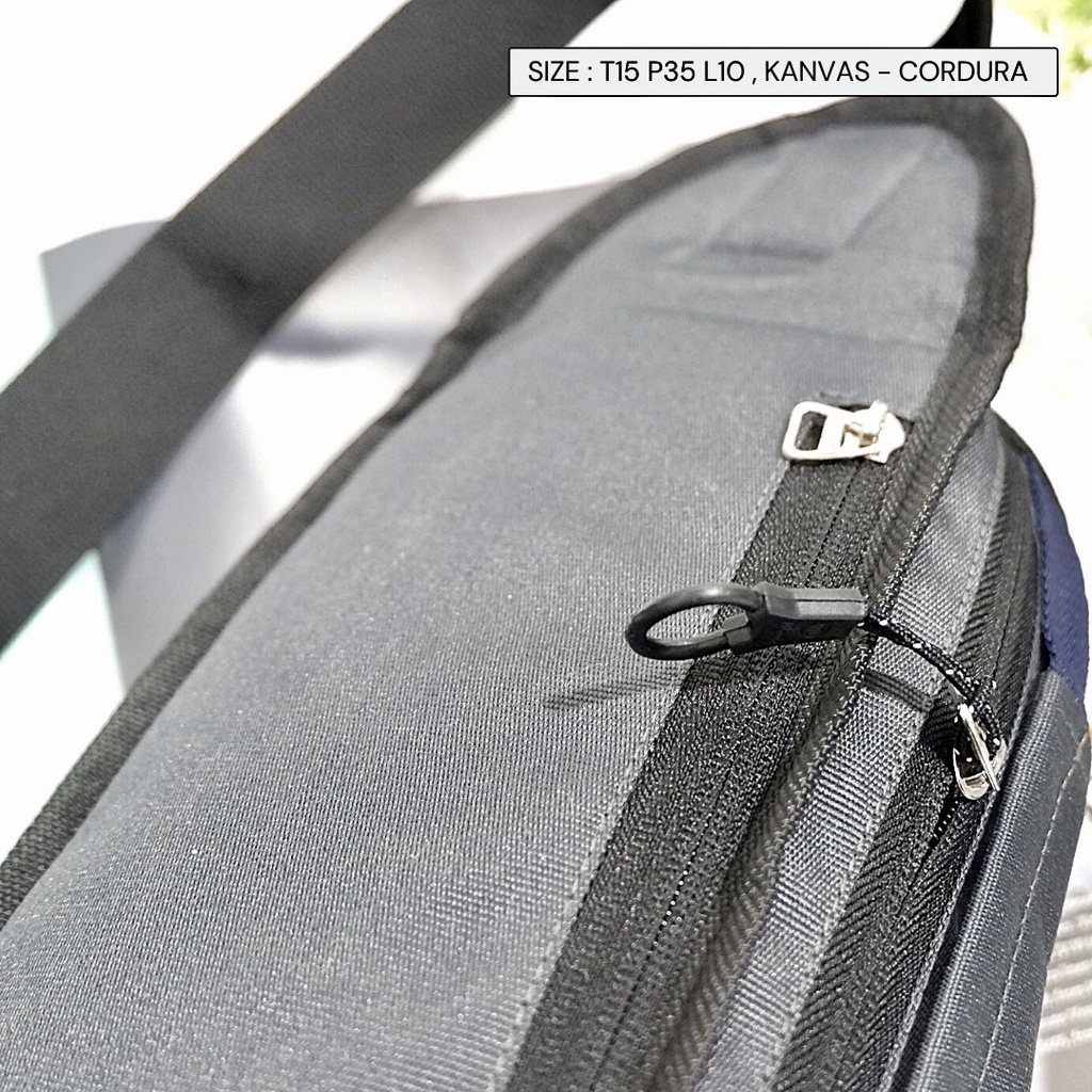 Waistbag cowok bahan cordura tas dada pinggang murah nevset semarang cod promo shopee 1212