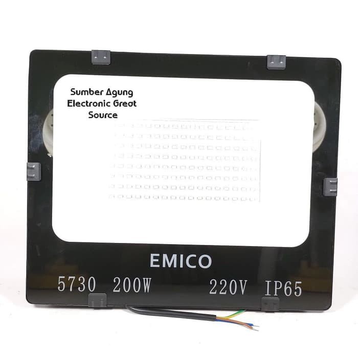 Emico Kap Sorot LED 200W Cahaya Putih 120Derajat Lampu Outdoor IP66 Wa