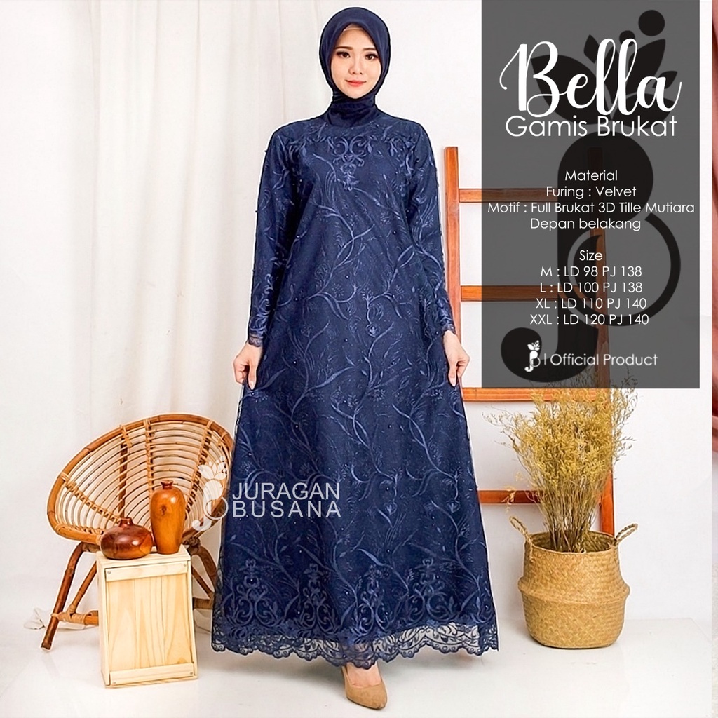 Bella Dress Code Model Gamis Brokat Modern Untuk Pesta Kondangan Terabaru 2024